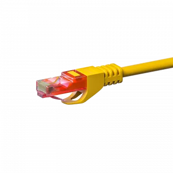 Câble patch réseau DSIT CAT6 U/UTP, 0,5 m, jaune, 100 % cuivre, RJ45, 1 Gbit/s, 250 MHz