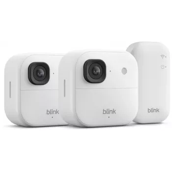 Système de caméras de sécurité sans fil (2 caméras) Amazon Blink Outdoor 2K+, White (B0F9632B4F)