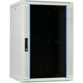 DSIT 27U Wall-Mount Server Cabinet with Glass Door, 600 x 600 x 1300 mm, White
