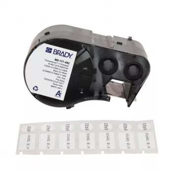 BRADY BMP51/BMP53/M511 FreezerBondz Labels - 25.40 mm x 12.70 mm, White, Matte, Permanent Acrylic, 2500 Labels/Roll (B-490)