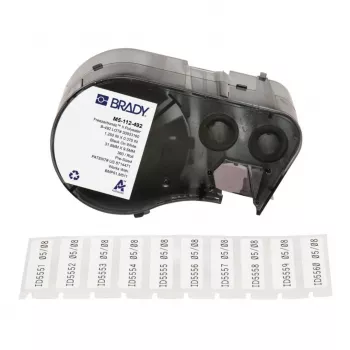 BRADY FreezerBondz B-490 Polyester Labels for BMP21-PLUS, M210, M211 - 19.05mm x 6.4m, White, Permanent Acrylic, Thermal Transfer, Cryogenic & Lab