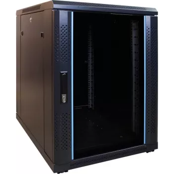Armoire serveur murale DSIT DS6815 15U 600x800mm avec porte vitrée, gris clair