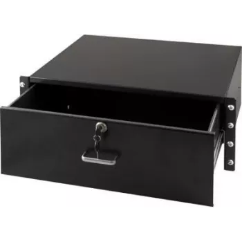Tiroir à documents verrouillable DS-IT 4U montage en rack acier noir (DS-DR04)