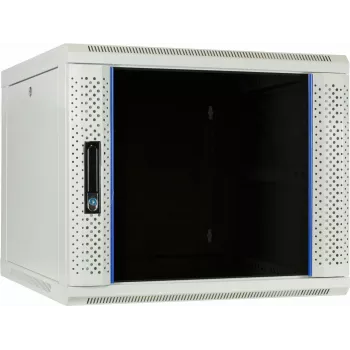 Armoire serveur murale DSIT DS6609W 9U avec porte vitrée, 600x600x500 mm, noire