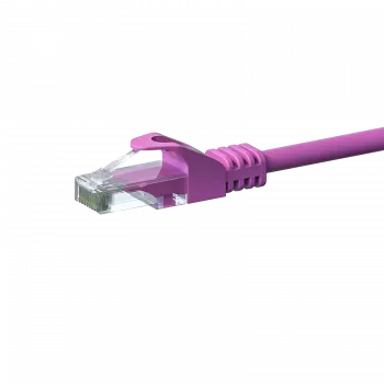 Câble réseau patch DSIT Cat 6 U/UTP, 2 m, rose, CCA, RJ45, 1 Gbit/s, 250 MHz