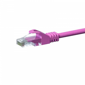 Câble réseau DSIT CAT 5e U/UTP - 0,25 mètre - rose - CCA (DC-C59-002)