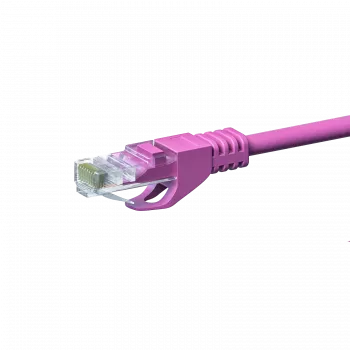 Câble de raccordement réseau DSIT CAT 5e U/UTP, 5 m, RJ45, rose, CCA