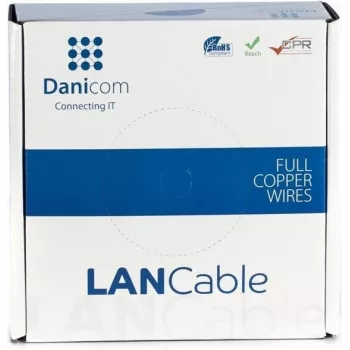 Câble réseau DSIT DANICOM CAT5E UTP 50 m PVC Fca DC-UTP5E-50-FCA