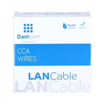 Câble réseau DSIT CAT5e U/UTP 50 m CCA sur touret, gris (DC-UTP5CCA50-GRY)