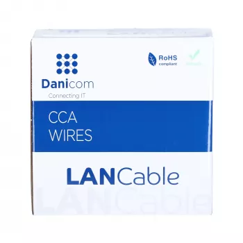 Câble réseau souple DSIT CAT5e U/UTP 100 m gris CCA 26/7 AWG