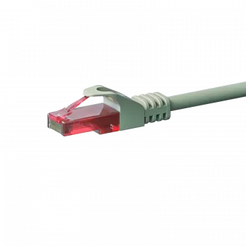 Câble de raccordement Ethernet DSIT CAT6 U/UTP, 0,15 m, gris, 100 % cuivre, RJ45