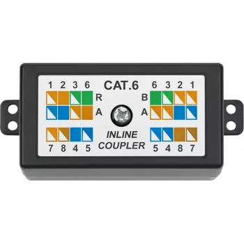 Prise de raccordement internet DSIT DANICOM CAT6 (DS-CAT6-JB) – coupleur LSA 10G PoE++, blanc