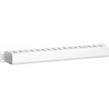 DSIT 19 inch 1U Horizontal Cable Management Panel with Cover, White (DS-1902-W)