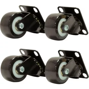 Roulettes DSIT DS-Castor-A pour armoires serveur, 4 pièces, 4 roulettes pivotantes