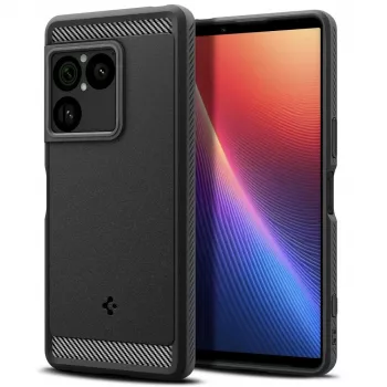 Coque SPIGEN Rugged Armor pour Sony Xperia 1 VIII, noir mat, ACS11315