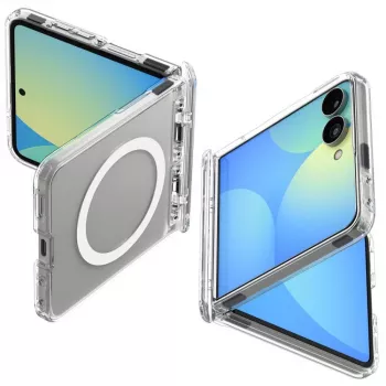 Coque SPIGEN Ultra Hybrid Pro MagSafe Galaxy Z Flip8 transparent/blanc