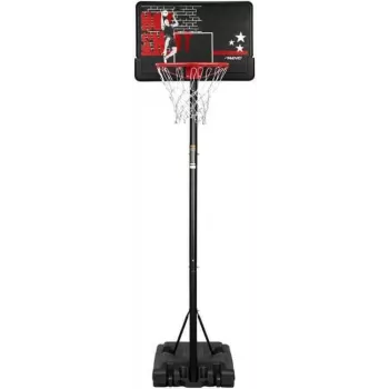 PANIER DE BASKET HOT SHOT - Panier de basket portable, hauteur réglable 165-220 cm, panneau en polycarbonate 75x50 cm, cercle en acier, base remplissable, extérieur
