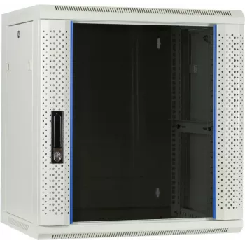Armoire serveur murale DSIT DS6412W 12U avec porte vitrée, 600x450x634 mm, blanche