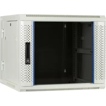 Armoire serveur murale réversible DSIT 9U avec porte vitrée, blanche, 600x600x501 mm (DS6609W-DOUBLE)