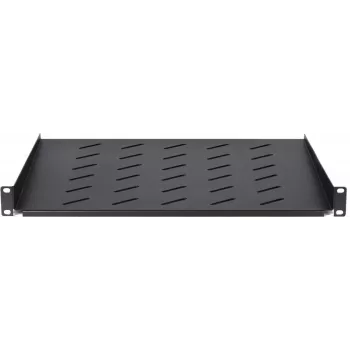 Étagère fixe DSIT DS-FH1U450 1U pour armoires murales de 600 mm de profondeur, profondeur 450 mm, noire