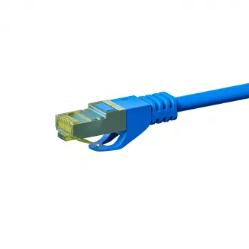 Câble patch réseau DSIT Cat.7 S/FTP PiMF RJ45, bleu, 1 m