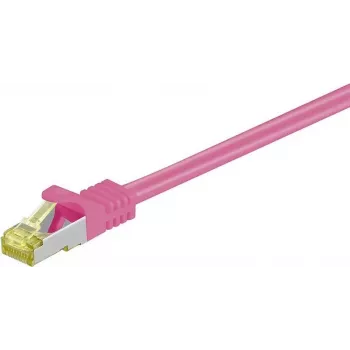 Câble réseau DSIT Cat.7 S/FTP PiMF RJ45, rose, 10 m