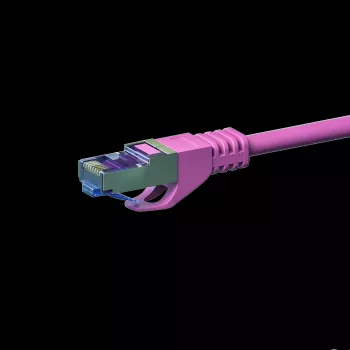 Câble de raccordement DSIT CAT 6a S/FTP LSOH 0,25 m rose