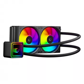 Refroidisseur liquide CPU Rampage INFINITE V240 ARGB 240 mm avec affichage de température, noir
