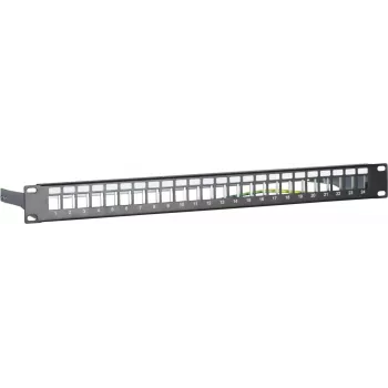 DSIT DS-Patch-24STP Panneau de brassage Keystone 24 ports S/UTP 1U noir