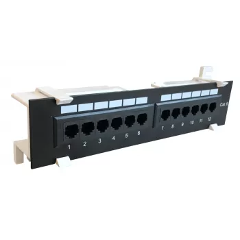 DS-IT Panneau de brassage mural CAT 6, 12 ports UTP (DS-Patch6-12UTP-WM)