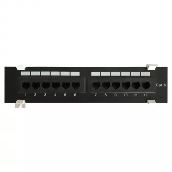 DS-IT Panneau de brassage mural CAT 6, 12 ports UTP (DS-Patch6-12UTP-WM)