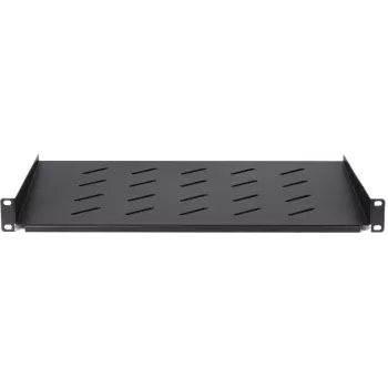 Étagère fixe DS-IT 1U pour armoires murales de 450 mm de profondeur, profondeur 350 mm, noire