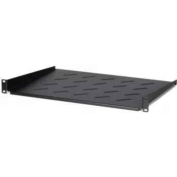Étagère fixe DS-IT 1U pour armoires murales de 450 mm de profondeur, profondeur 350 mm, noire