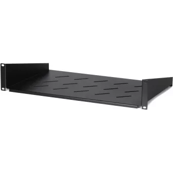 DSIT DS-FH2U300 Étagère rack fixe 2U pour armoires murales de 450 mm de profondeur, profondeur 300 mm, noir