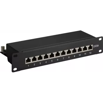 DSIT DS-10Patch6a-12STP Panneau de brassage STP CAT 6a 12 ports 10 pouces