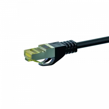 Câble réseau patch DSIT Cat.7 S/FTP, RJ45, 0,25 m, noir