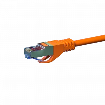 DSIT CAT 6a S/FTP LSOH Câble réseau patch 0,5 m orange