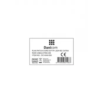 DSIT CAT 6a Câble réseau LSOH - S/FTP - 5 mètres - rose - Câble patch