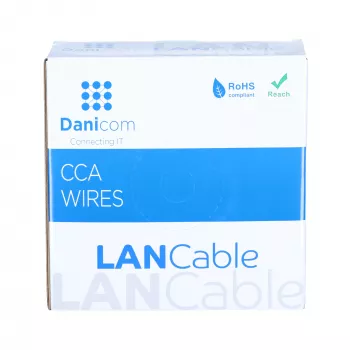 DSIT CAT6 S/FTP Câble 50 m sur bobine gris CCA (DC-SFTP6CCA50-GRY)
