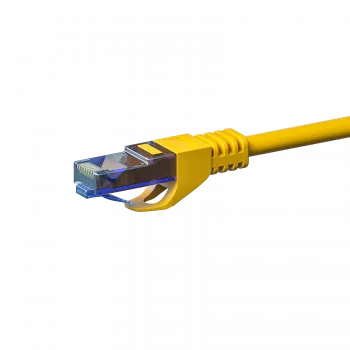 DSIT CAT6a U/UTP 100% cuivre câble réseau patch, 0,5 m, jaune, RJ45, 10GbE, 500MHz