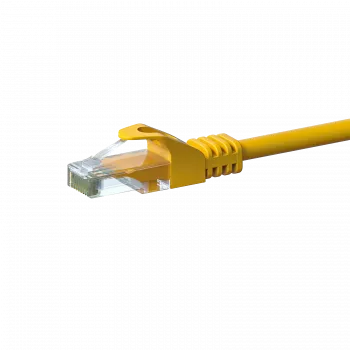 Câble patch réseau DSIT CAT 6 U/UTP, 10 m, jaune, CCA, RJ45, 1 Gbit/s