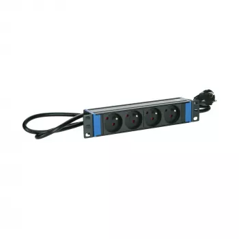 Multiprise DSIT DS10-4PDU-PE 10 pouces 4 prises avec broche de terre, câble 1,5 m, blanc