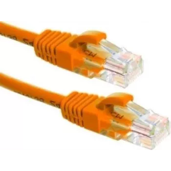 Câble de raccordement Ethernet DSIT CAT6a U/UTP 100 % cuivre, 7,5 m, orange, 10 Gbps, 500 MHz, RJ45