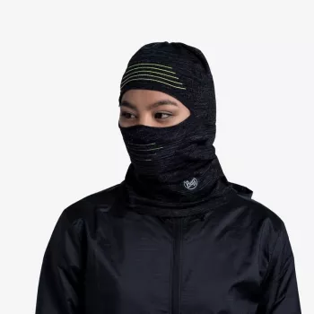 BUFF DryFlx Pro Balaclava - Black, Seamless 4-Way Stretch, Thermal, Reflective