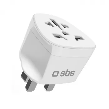 Adaptateur de voyage universel SBS pour Royaume-Uni - Blanc