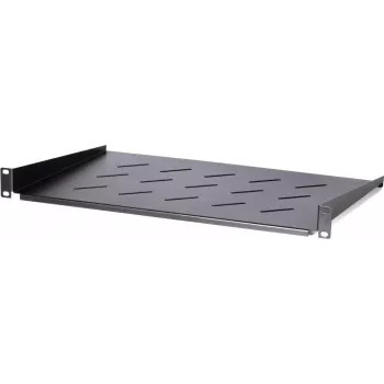 Étagère fixe DSIT DS-FH1U250 1U pour armoires murales de 450 mm de profondeur, profondeur 250 mm, charge 25 kg, noir