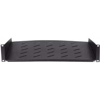 Étagère fixe DSIT DS-FH2U400 2U pour racks muraux de 600 mm de profondeur, profondeur 400 mm, noir