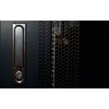 Armoire rack serveur DSIT 19 inch avec porte avant perforée 600x1000 mm - 42U, Noir