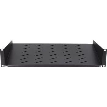 DSIT DS-FH2U450 étagère fixe 2U pour armoires murales de 600 mm de profondeur, 450 mm de profondeur, noire