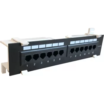 DSIT panneau de brassage mural CAT 6a, 12 ports UTP, noir
